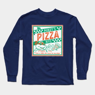 Mikey's Ninja Turtles Pizza Takeout - I like a little Hot Sauce - Retro 90s Comic Long Sleeve T-Shirt